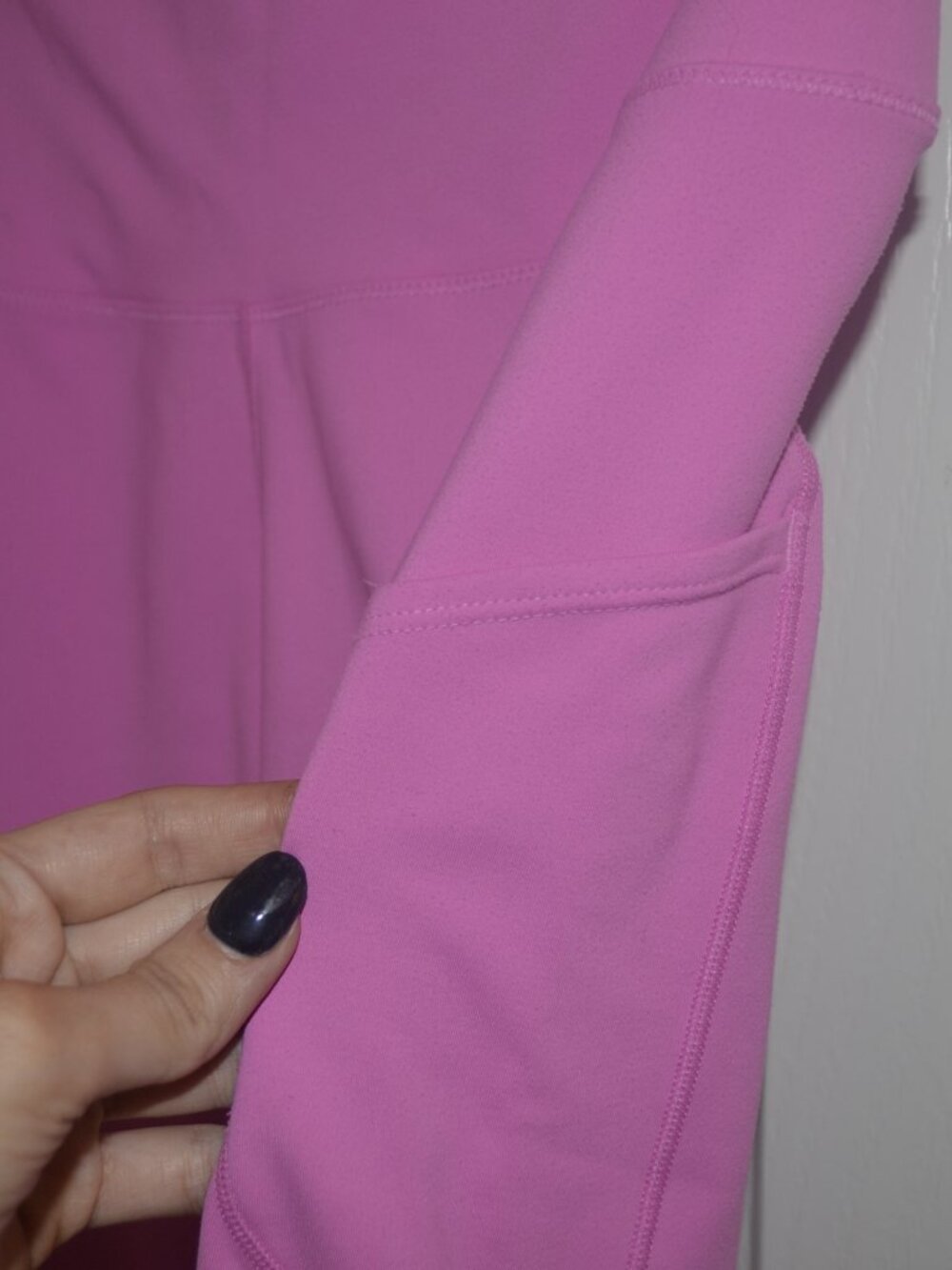 Nike One Dri-FIT 7/8 Leggings Large Pink High Rise Pocket Activewear - Picture 6 of 9
